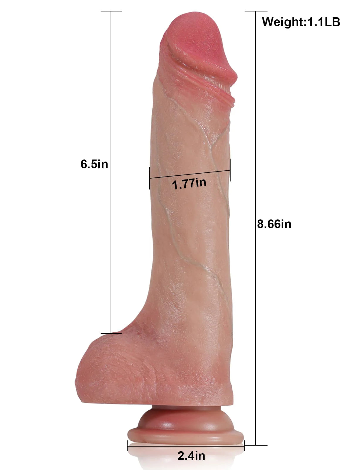 David 8.6" x 1.7" Realistic Thrusting Dildo | Soft Sliding Skin, Lifelike Texture for Ultimate Pleasure