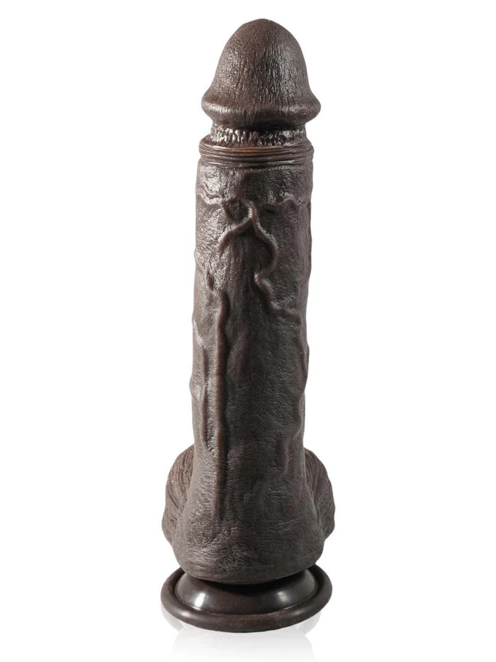Garry 10" x 1.9" Black Huge Dildo With 7 Modes Thrusting & 3 Modes Vibrating