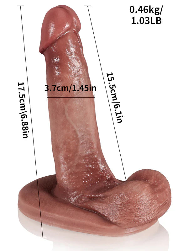 Jerry 6.8" x 1.4" Most Realistic Flesh-toned Dildo With Sliding Skin and Balls