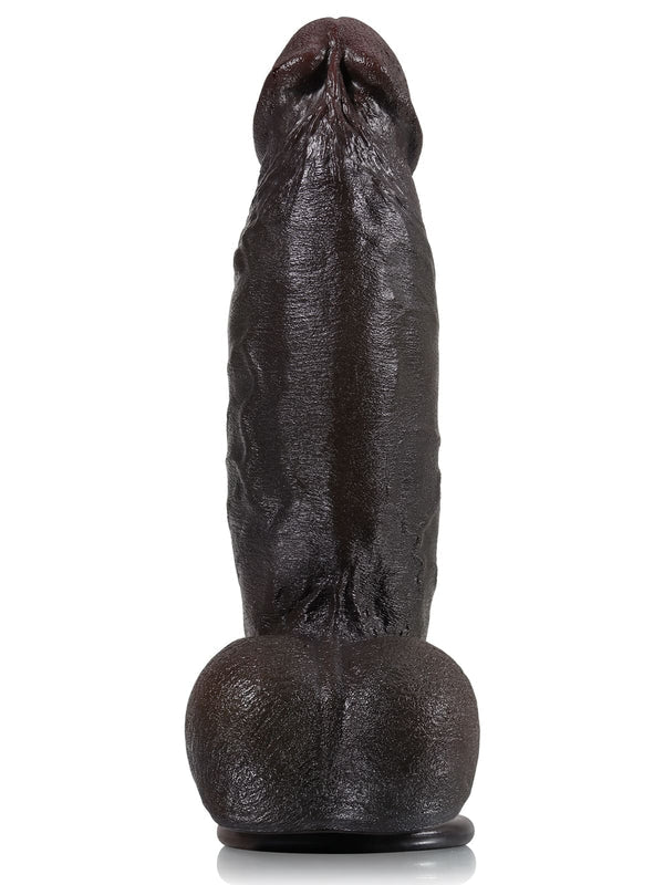 Smith 8.6"x 2.2" Ultra-Soft Realistic Thick Black Dildo