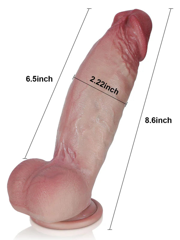 Rob 8.6" x 2.2" Flesh Soft Skin Thick Fat Dildo