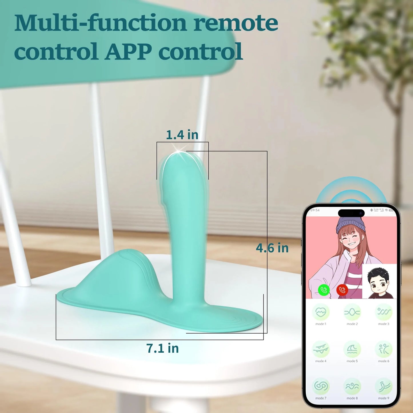 7.1"x 4.6" Hand Free Ride On Vibrator