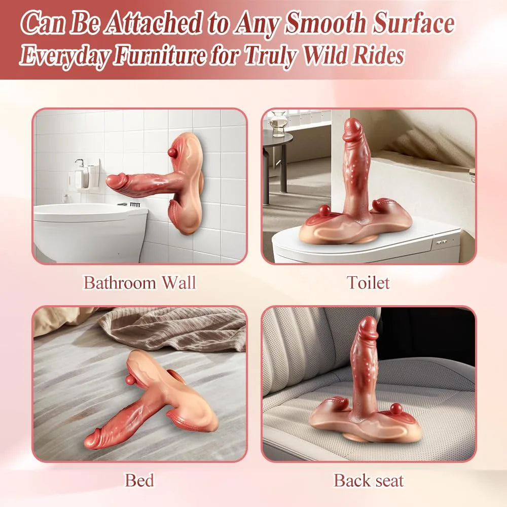7.87"x1.97" Suction Cup Ride Thrusting Dildo