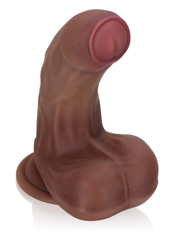 Leo 6.3" x 1.5" Small Uncut Curved Foreskin Dildo