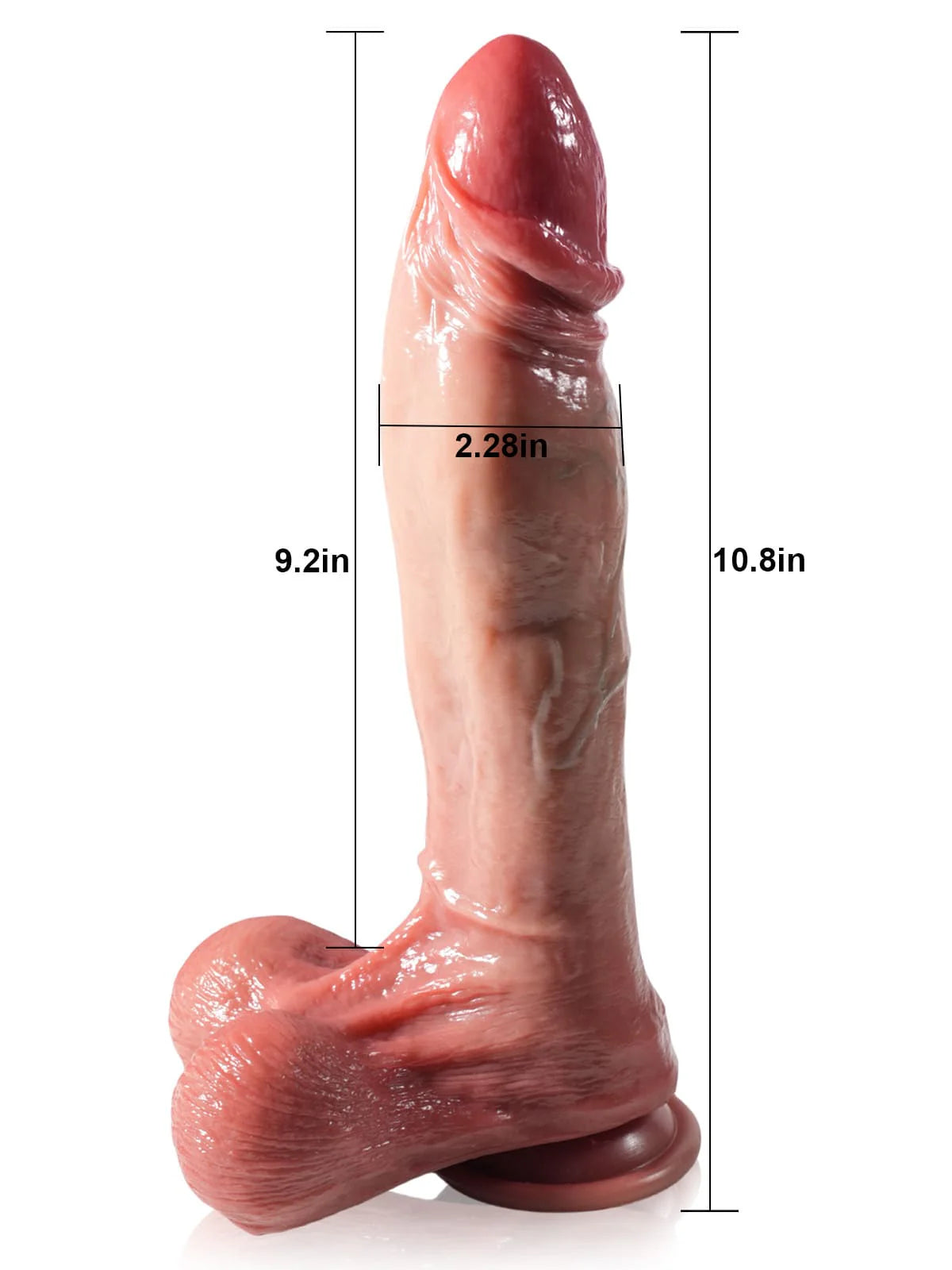 Joy 9.2" x 2.3" Huge Realistic Dildo With 7 Modes Thrusting and 3 Modes Vibrating