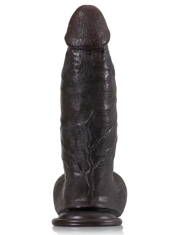 Smith 8.6"x 2.2"  Ultra-Soft Realistic Thick Black Dildo
