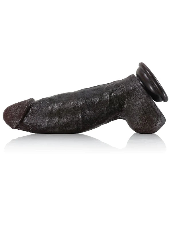 Smith 8.6"x 2.2"  Ultra-Soft Realistic Thick Black Dildo