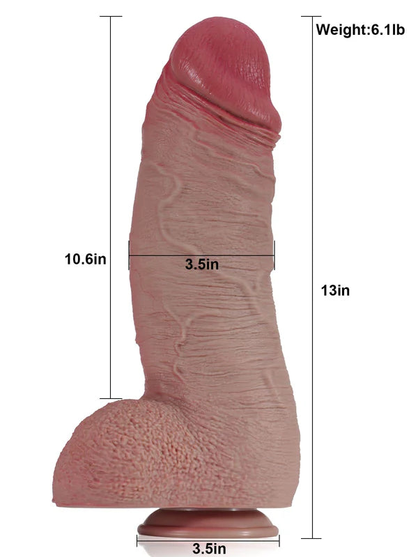 Philip 13" x 3.5" Huge Realistic Dildo For Advanced Explorers