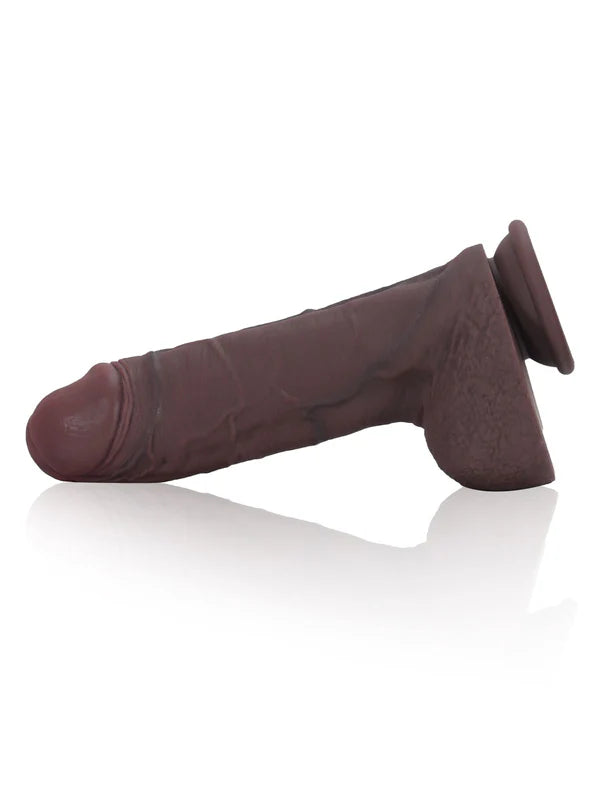 Dary 9" x 2.1" Big Thick Realistic Black Silicone Dildo