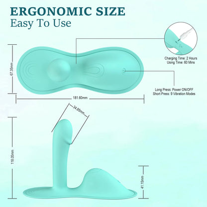 7.1"x 4.6" Hand Free Ride On Vibrator