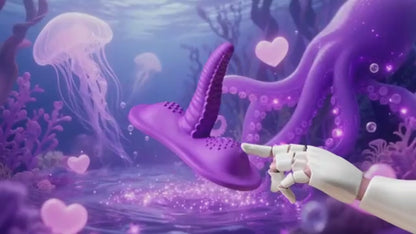 6.5" Insertable Purple Monster Riding Dildo